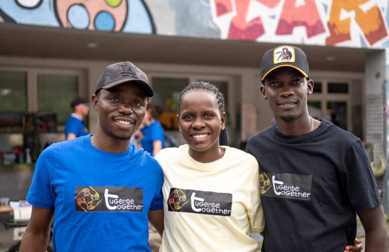 Tugende Together - Team from Uganda in Austria (Geofrey, Barbra, Ben)